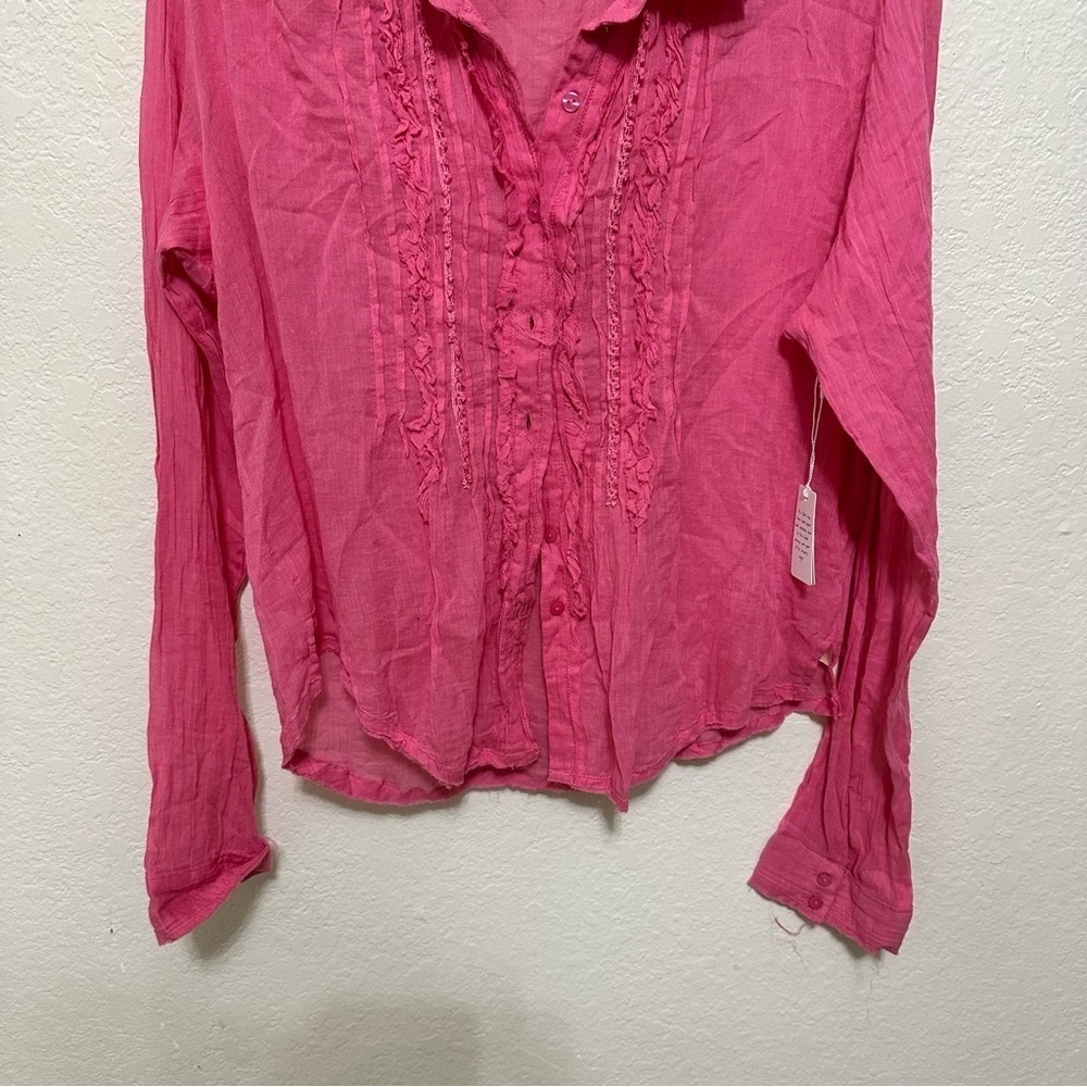 New Free People drew tuxedo shirt - Picture 6 of 11